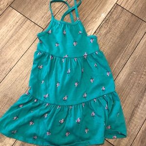 Girls 3T dress flamingo design